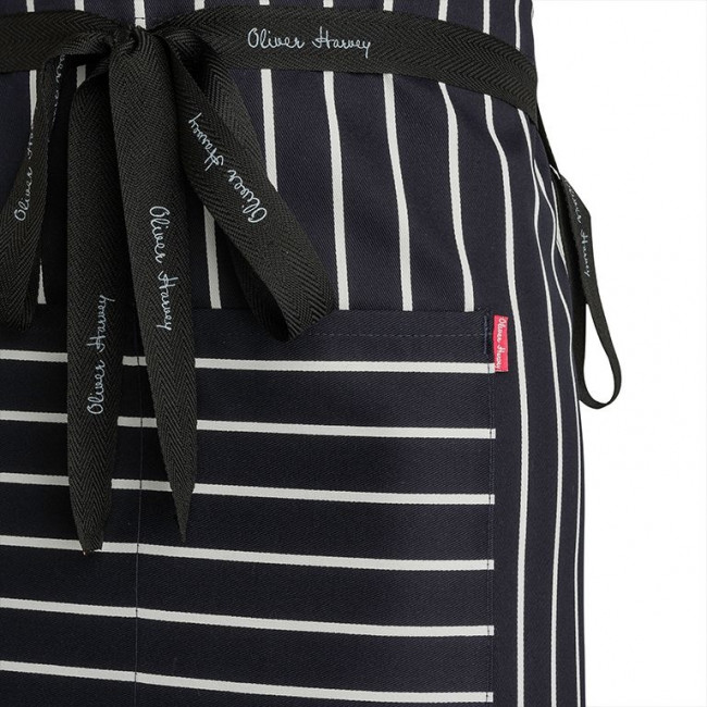 Navy and White Butchers Waist Apron