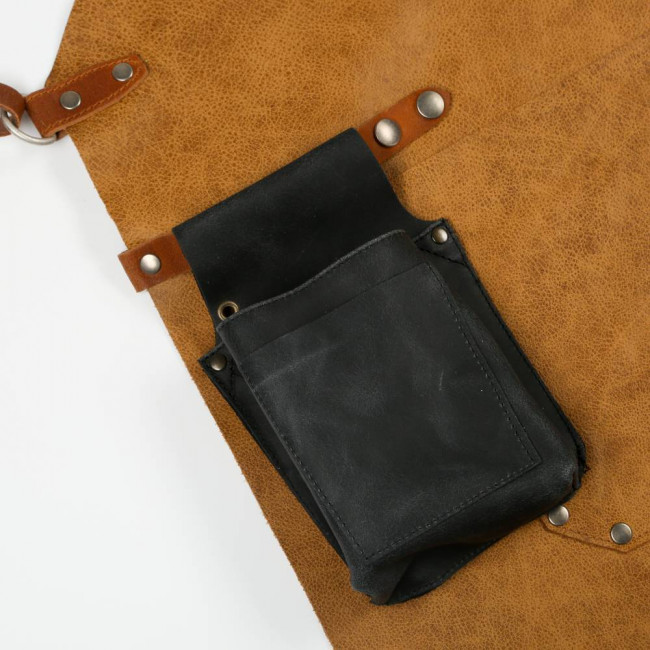 Light Brown Back Strap Leather Apron