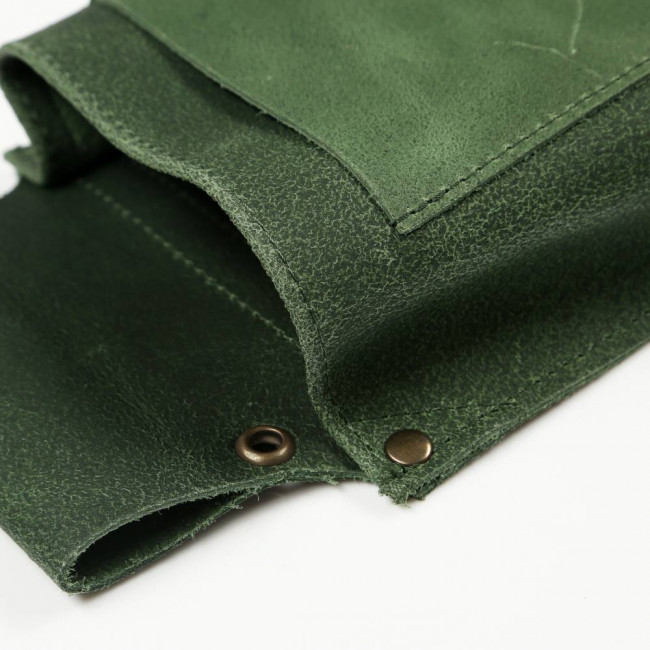 Bottle Green Leather Pouch