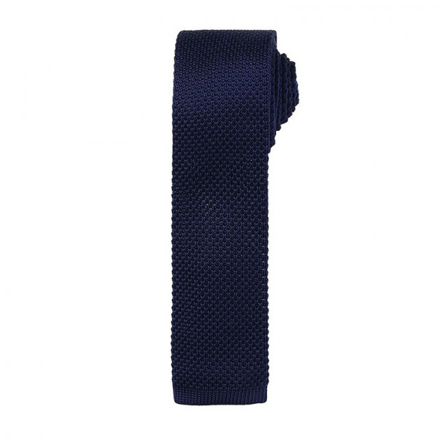 Navy Slim Knitted Tie