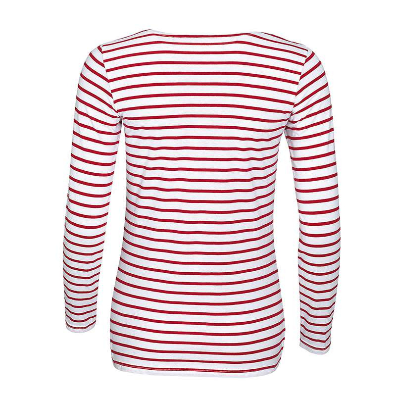 red and white striped t shirt ladies