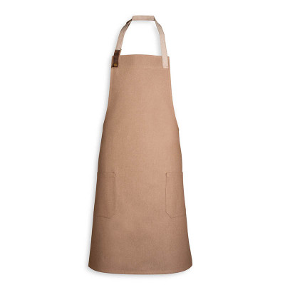Biscuit Adjustable Apron w/ Leather Detailing