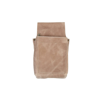Taupe Leather Pouch