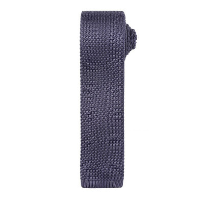 Steel Slim Knitted Tie